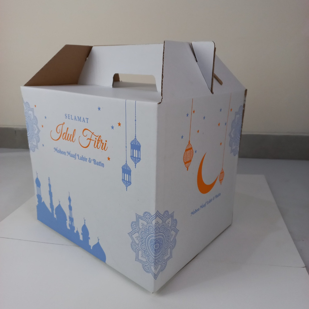 

10 Pcs Box Parcel Hampers Idul Fitri Uk 33x26x27cm Packaging Eid Mubarak Dus Lebaran