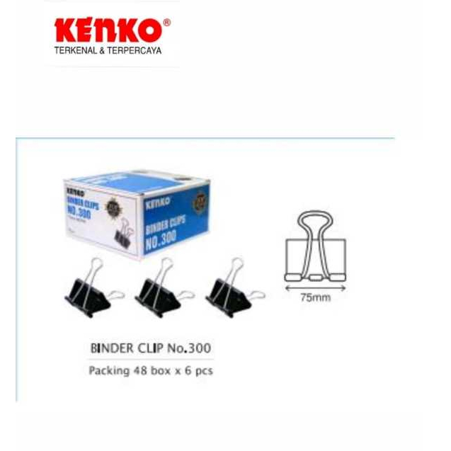 

KENKO BINDER CLIP NO.300 (6 PCS/BOX )
