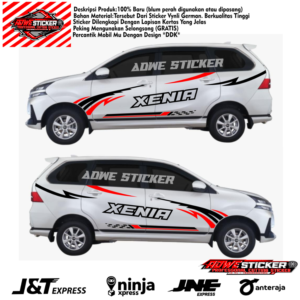Stiker Cutting Mobil Xenia Stiker Variasi Bodi Samping Mobil Daihatsu Xenia