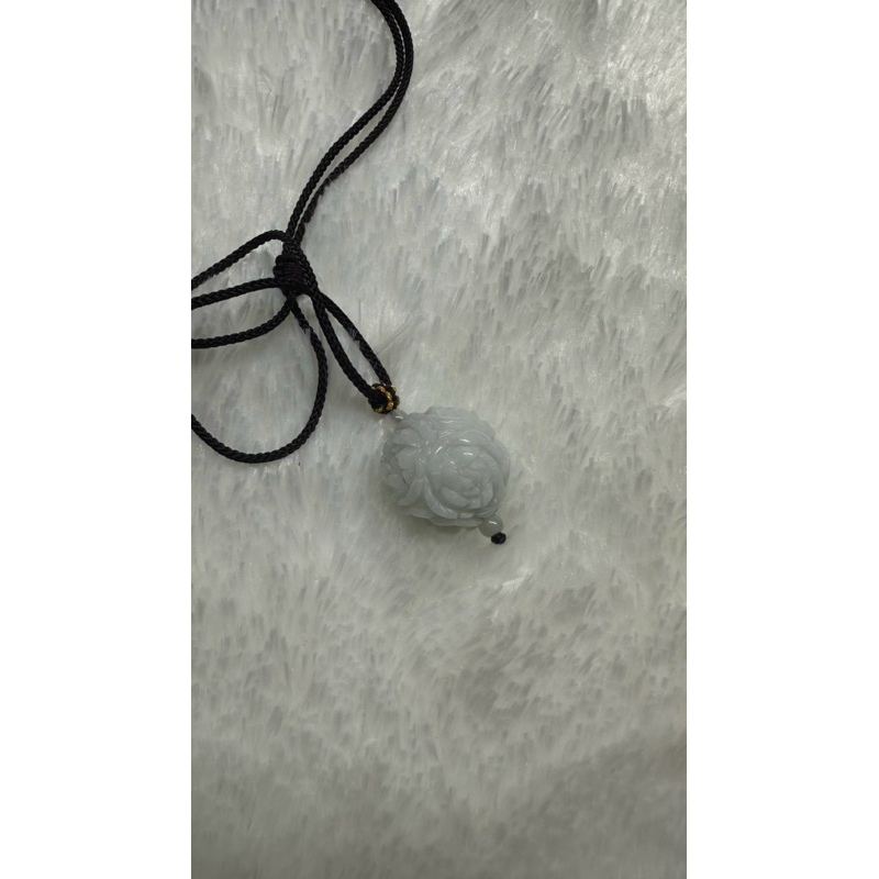 Flower Ball carving Jadeite Jade pendant - kalung jade giok burma