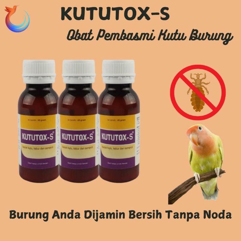 KUTUTOX-S 60g Serbuk Semprot Anti Kutu Hewan Kelinci Kucing Anjing Burung