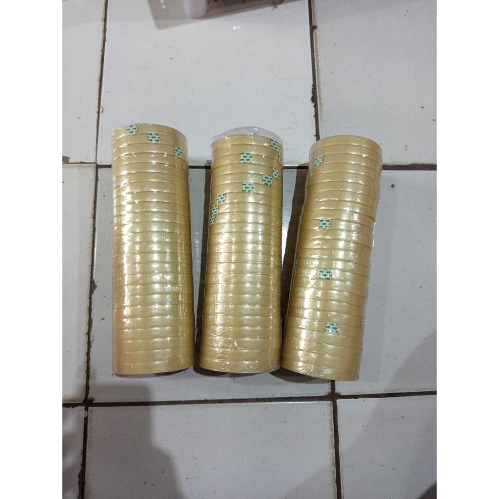 

LAKBAN BENING 12MM OBRAL MURAH 1 ROLL ISI 24 PCS