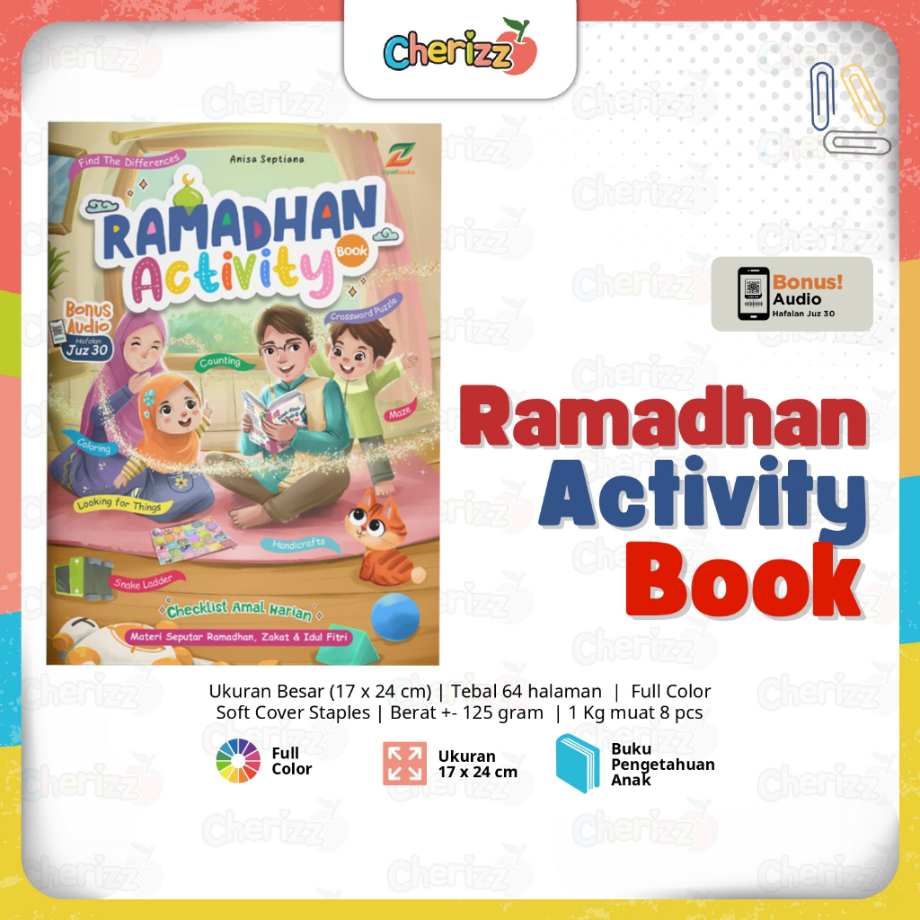 Ziyadbooks - Buku Aktivitas Ramadhan Anak - Ramadhan Activity Book - Buku Kegiatan Ramadhan TPQ, SD,