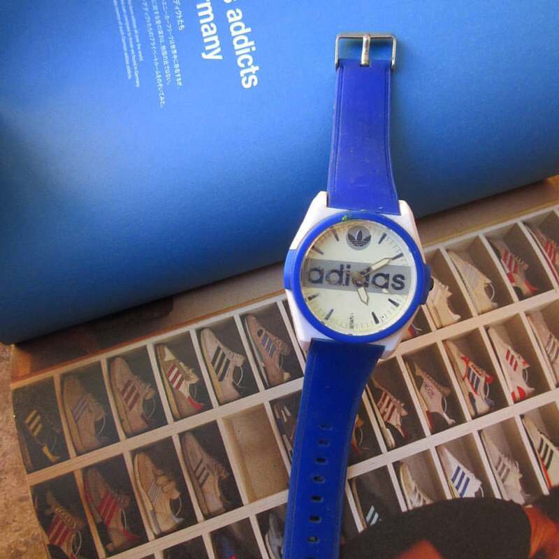 Adidas Vintage Originals Iconic Colour Watch handswitch White blue colour  Collectible Item