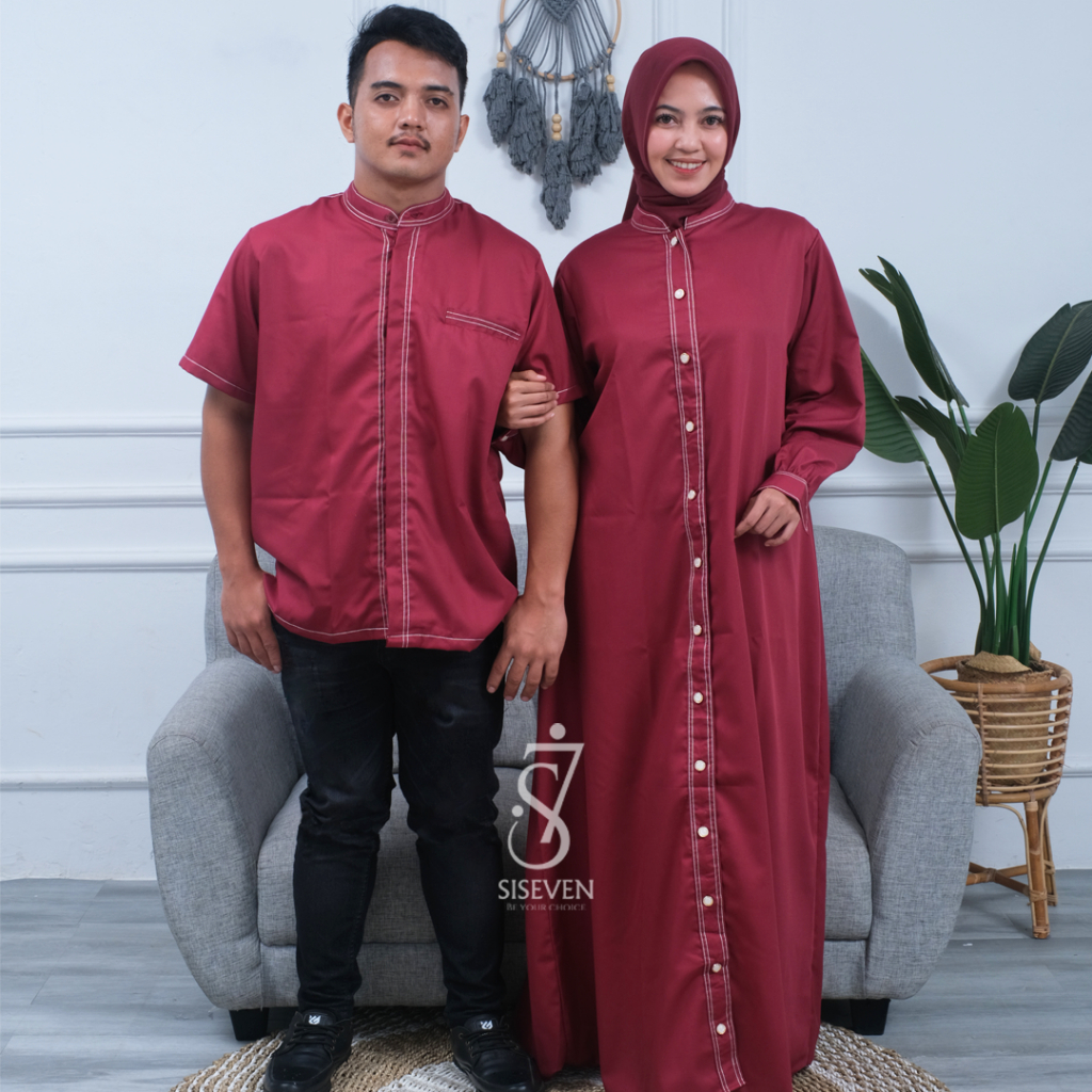 Sarimbit Keluarga Terbaru Baju Couple Lebaran Gamis Pesta Polos Medina Series