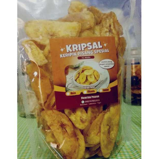 

Keripik Pisang Spesial KRIPSAL 250 Gr varian rasa Asin Manis Gurih Kripik Pisang Enak