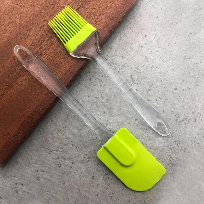 Kuas Spatula Silikon Set Silicone isi 2 Set dan Hanya Spatula gagang krystal 1pc Sesuai Pilihan Vari