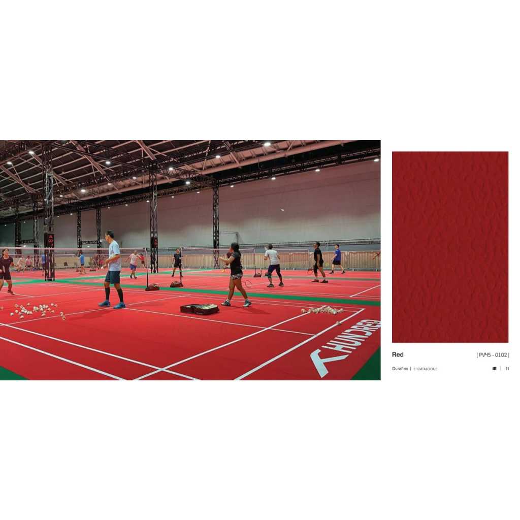 Lantai Vinyl DURAFLEX Lapangan BADMINTON Tebal 4,5mm
