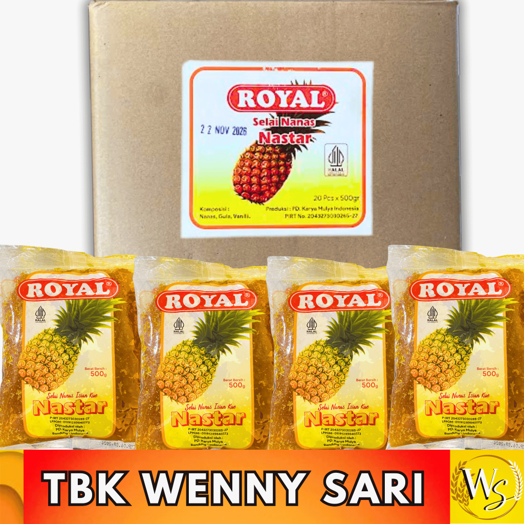 

SELAI NANAS - ISIAN NASTAR ROYAL 500 GRAM x 20 PCS ( 1 Karton )
