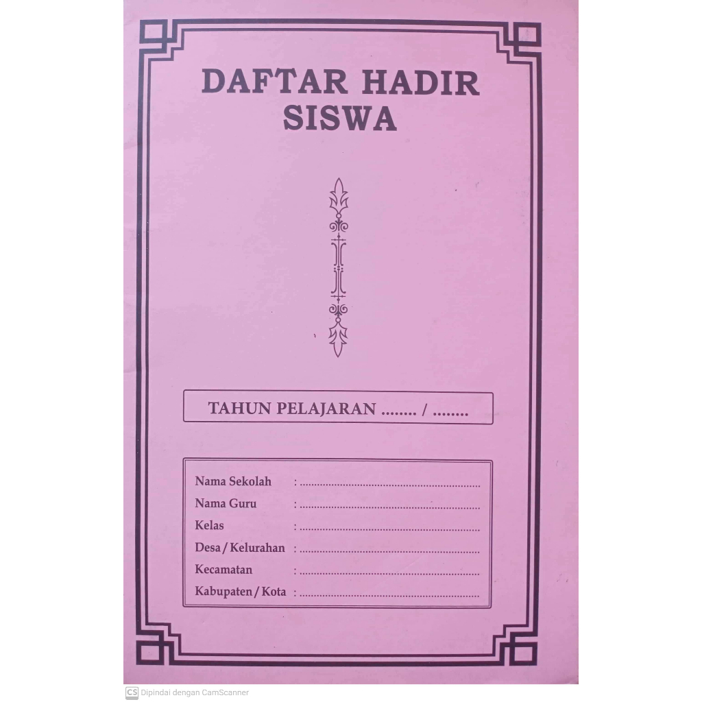 

BUKU DAFTAR HADIR SISWA