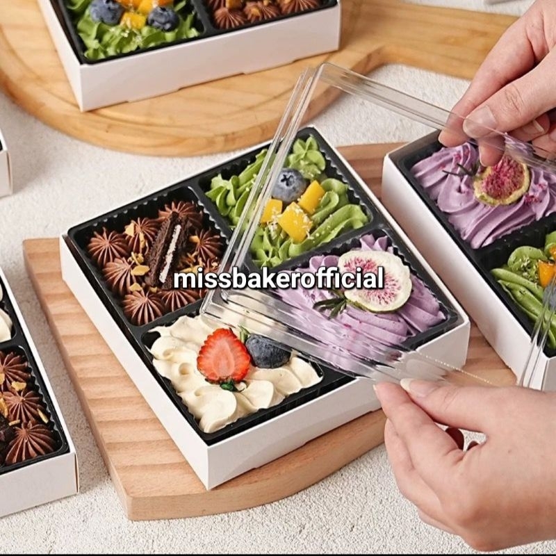 [10 pcs] Bento Cake Packaging Kemasan Korean Cake Ide Jualan Kue Tart Unik Hampers Cake Box Kue Ulta