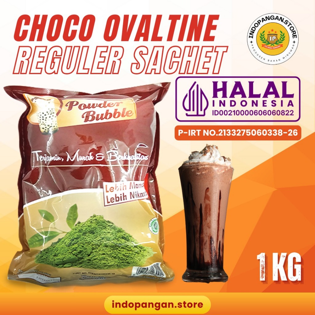 

Powder Rasa Cokelat Ovaltine 1 Kg (MIX GULA) Kemasan Sachet - Bubuk Minuman Coklat Ovaltine 1 Kg