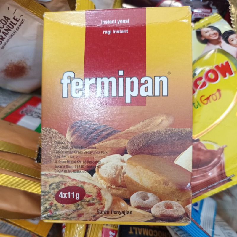 

Fermipan (ragi instan) harga 1 saset berat 11 gr