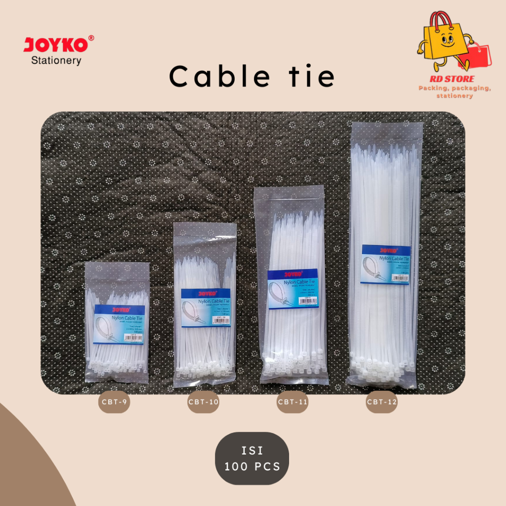

Kabel ties Joyko Cable ties Joyko / Cable ties nylon / Kabel pengikat / Cable ties Joyko isi 100 PCS