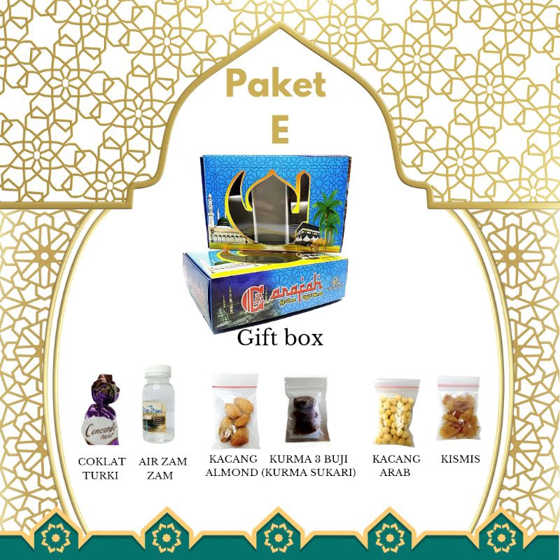 

paket oleh oleh haji dan umrah box cantik kode E