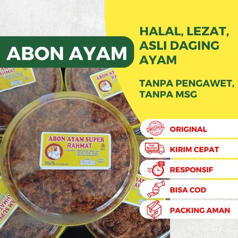 

[BELI 3 FREE LAMPU TIDUR] ABON AYAM ASLI - HALAL LEZAT TANPA PENGAWET & MSG