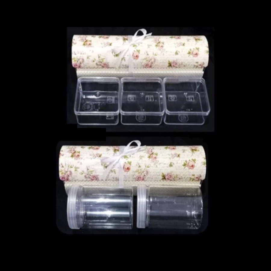 

( 5 pcs ) Box Roll Cake Hampers Kue Lebaran Dus Eid Mubarak Muat 3 Toples Kotak HT119