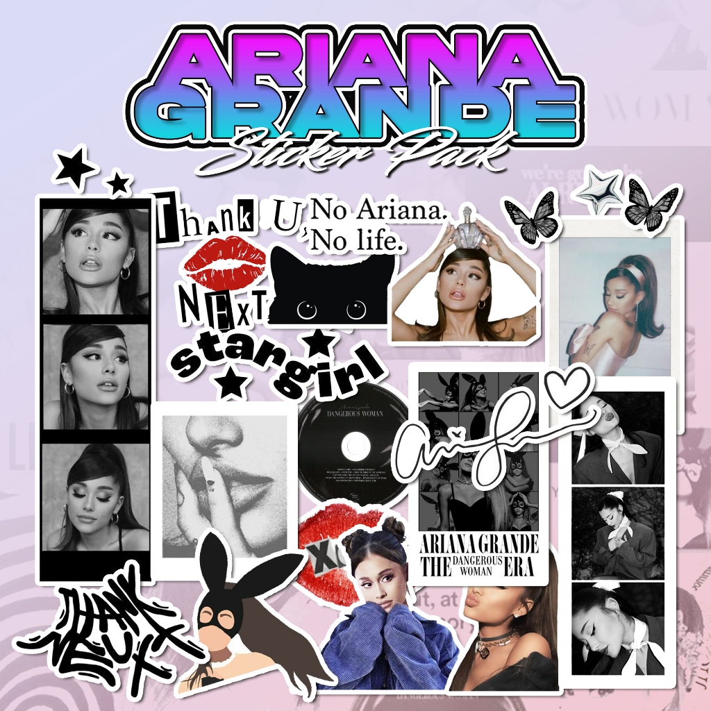 

24pcs Stiker ARIANA GRANDE Artist Pack | STIKER ANTI AIR ANTI LUNTUR | Aesthetic Sticker HP Laptop