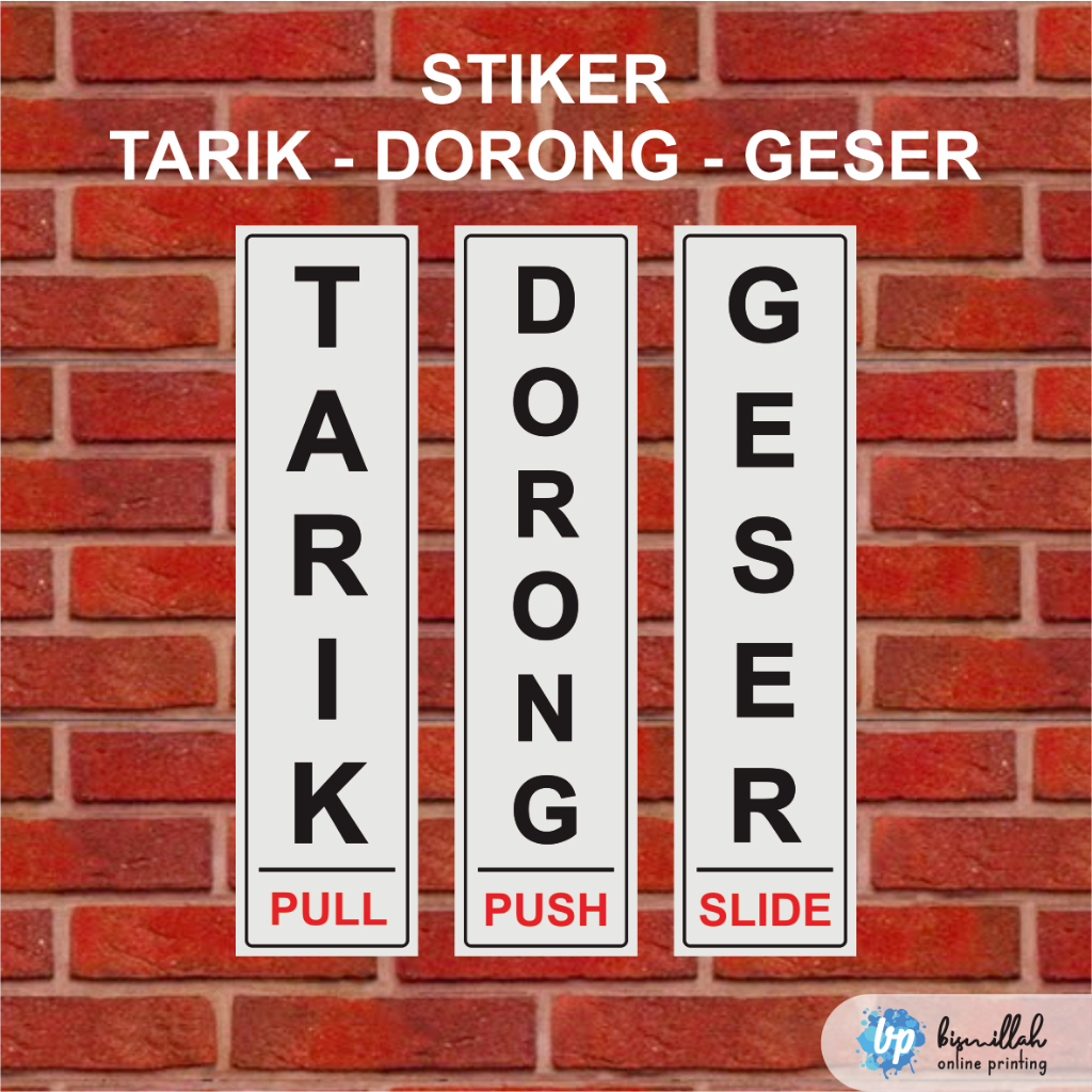 

Stiker Tarik Dorong Geser Stiker Pintu