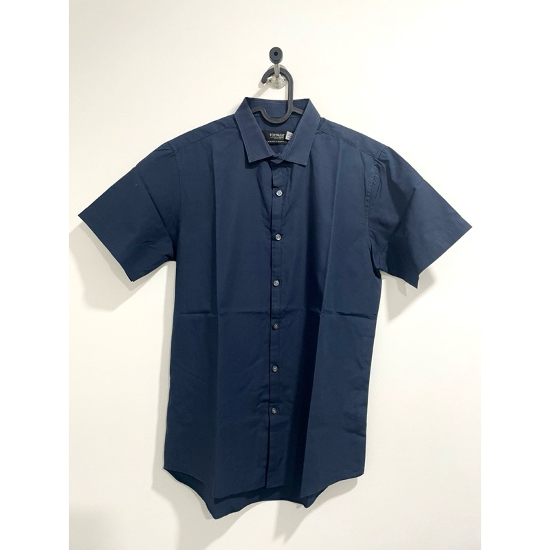 Kemeja Topman Polos Navy Original Preloved