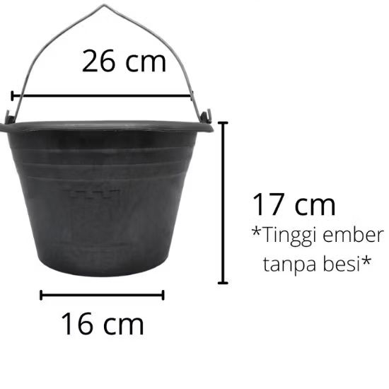 EMBER COR WARNA HITAM KUALITAS TEBAL ANTI PECAH