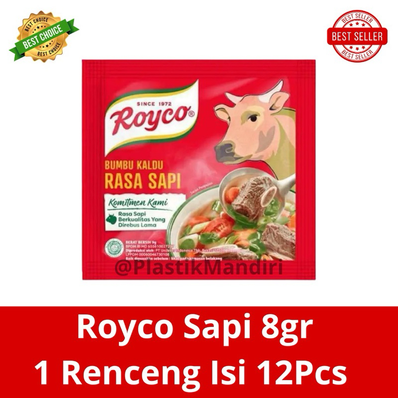 

Royco Sapi Rasa 8Gr, 1 Renceng 12Pcs