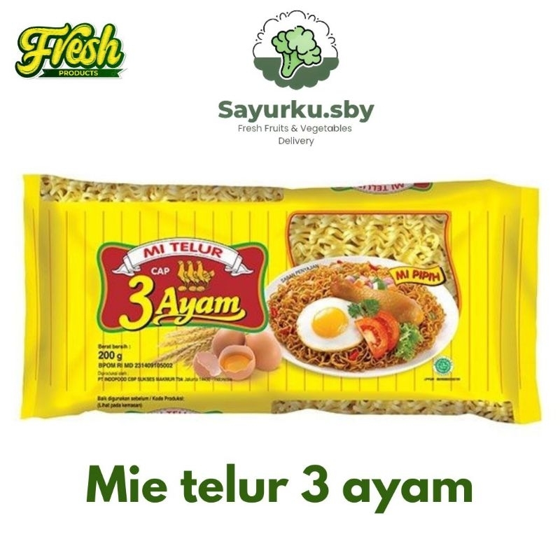 

Sayurku.Sby (Bisa kirim instan) Mie Telur 3 Ayam 200g