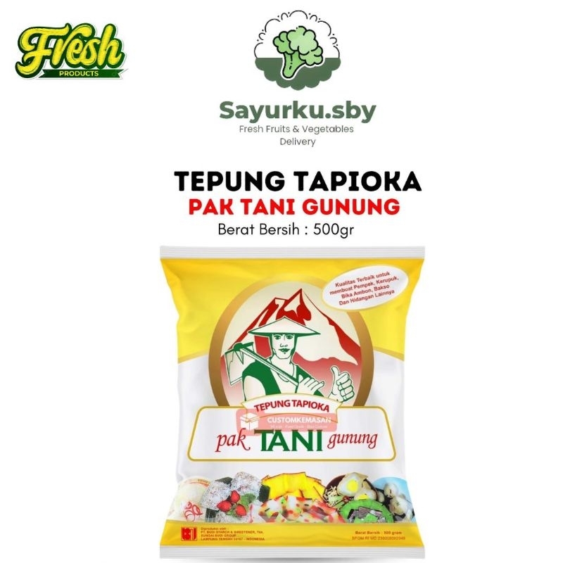 

sayurku.Sby (bisa kirim instan) tepung Tapioka Pak Tani Gunung 500gr