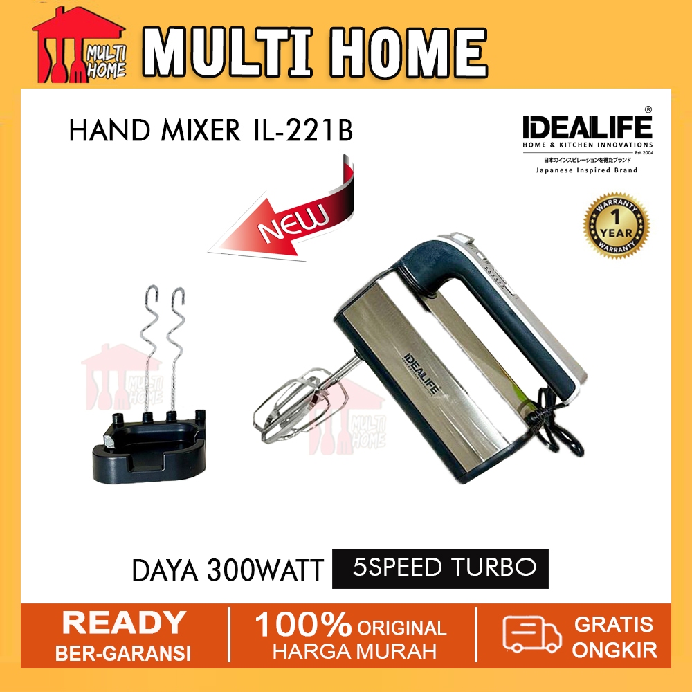 Idealife Hand Mixer Multi Speed IL-221B / IL 221B / IL221B