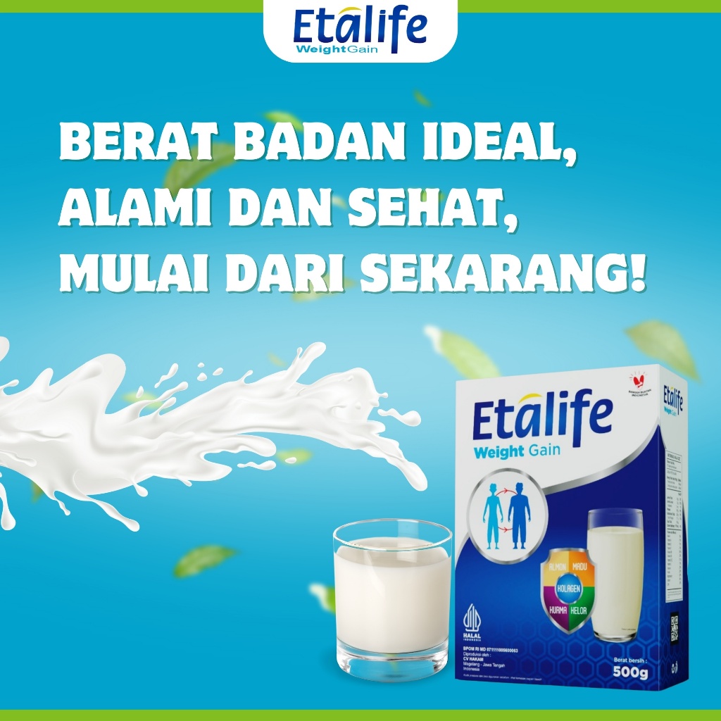 

Etalife Weight Gain Susu Etawa Penggemuk Badan Dengan Almond Kurma Madu Kolagen Daun Kelor No Sugar
