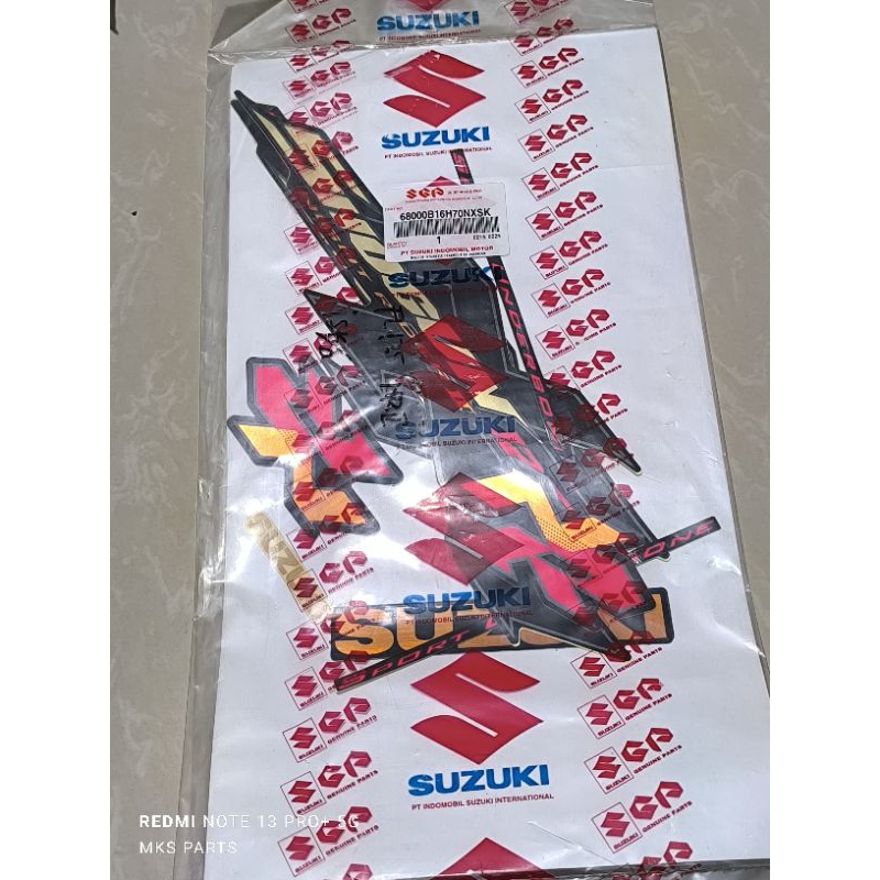 Stiker Striping Suzuki Shogun 125 FL/RR NR 2 Original SGP 68000B16H70NXSK