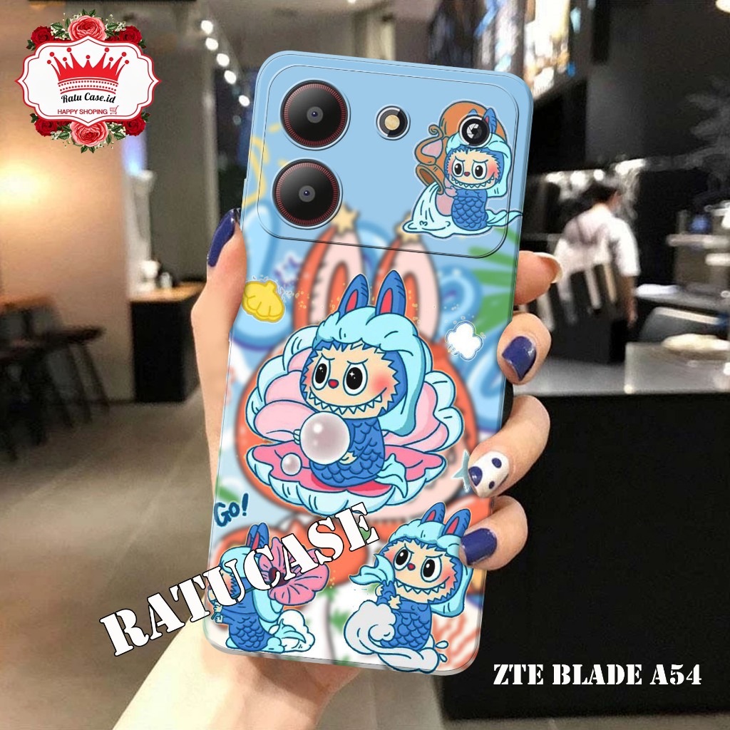 Softcase ZTE Blade A54 - Case pro camera - MOTIF KEREN - bahan karet lentur - casing ZTE Blade A54 -