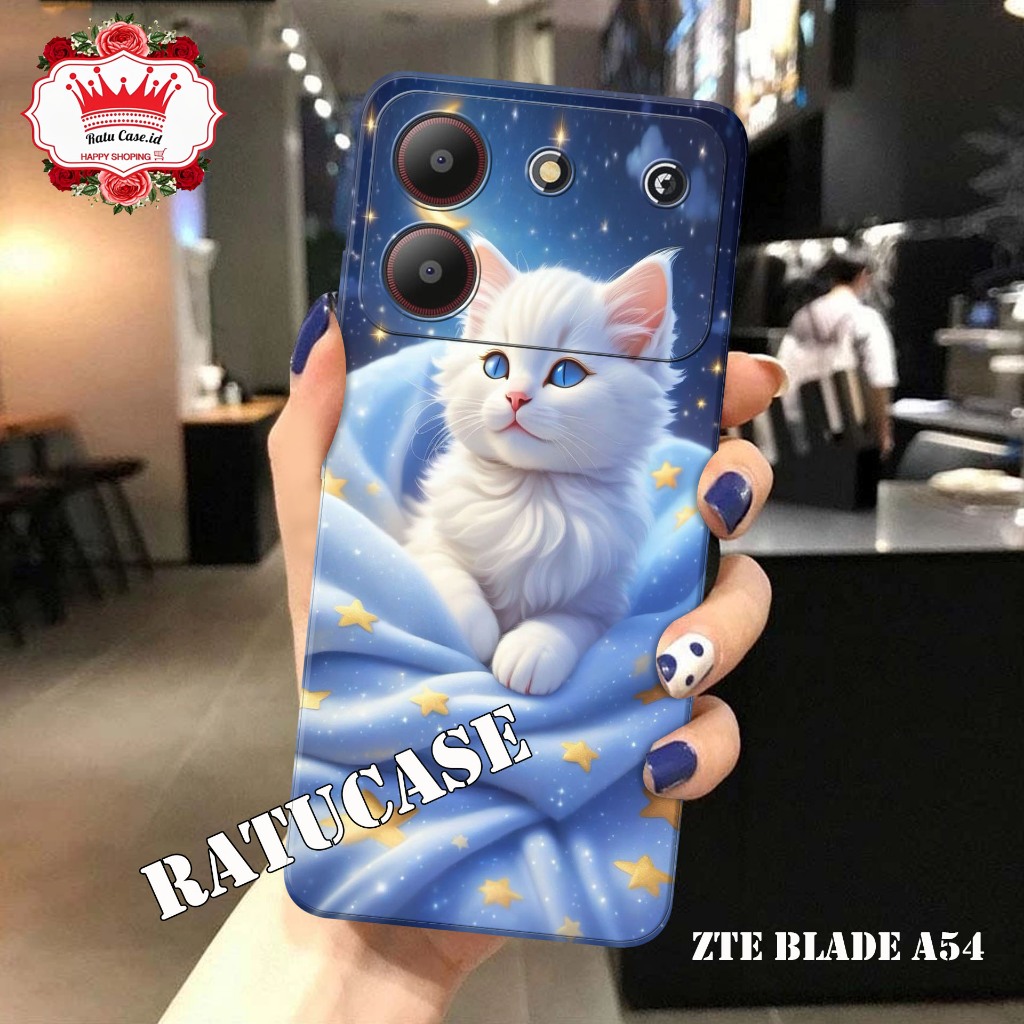 Softcase ZTE Blade A54 - Case pro camera - MOTIF KEREN - bahan karet lentur - casing ZTE Blade A54 -