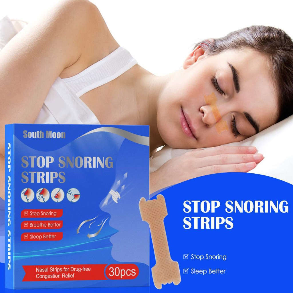 South Moon Nose Strip 30pcs Nasal Strip Anti Dengkur Nose Ventilation Easier Better Breathe Improvin