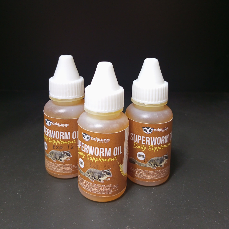 ADEWAP GLIDER SuperWorm Oil Minyak Ulat Jerman Daily Supplement For Sugar Glider - 30ML
