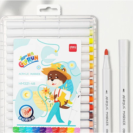

Deli Spidol Akrilik / Acrylic Marker 48 warna HM321