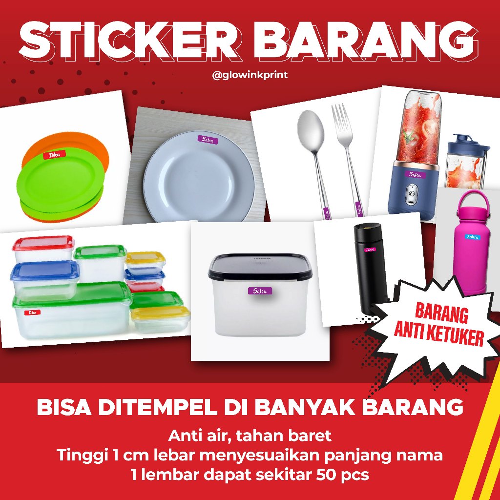 

Sticker Barang, Sticker Timbul, Sticker Anti Air dan Tahan Baret