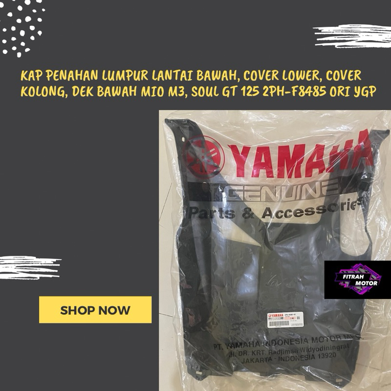 kap penahan lumpur lantai bawah, cover lower, cover kolong, dek bawah mio m3, soul gt 125 2ph-f8385 