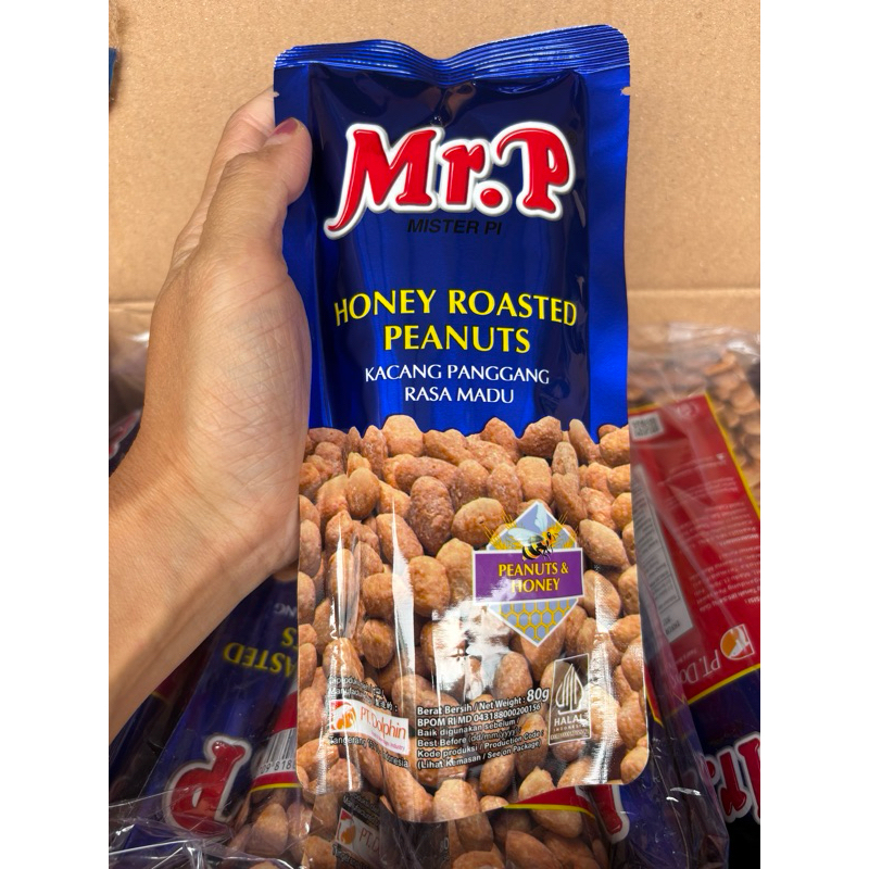 

agen distributor makanan ringan cemilan snack kacang mr p honey roasted peanuts kacang panggang rasa madu murah berkualitas