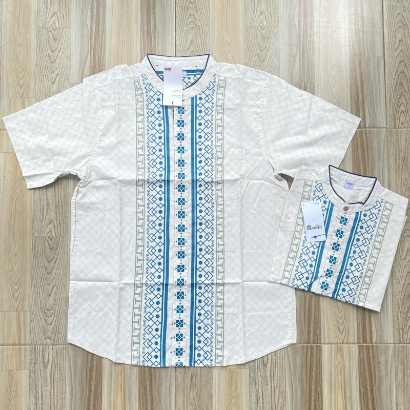 908A KEMEJA KOKO PENDEK KATUN PRINT COUPLE M231 M231KIDS