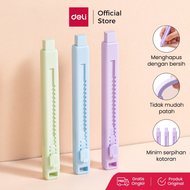 

Deli Penghapus Mekanik / Sliding Eraser Pastel Tidak Mudah Patah VP450