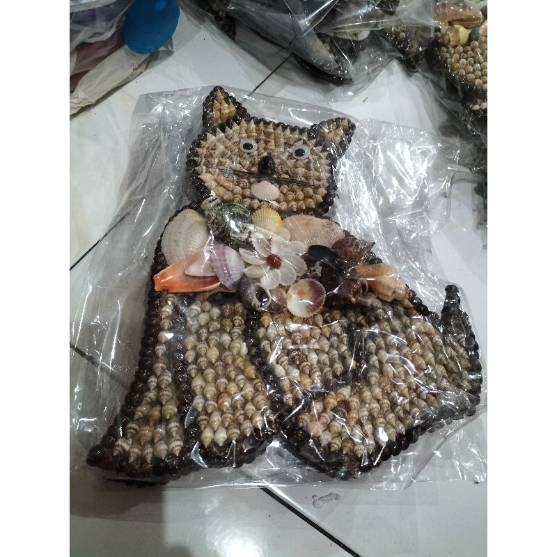 HIASAN KERANG MODEL KUCING PRAKARYA