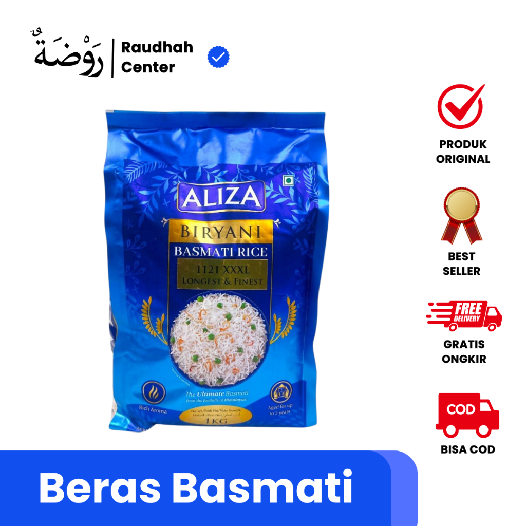 

Aliza Biryani Basmati Rice Premium 1kg Finest & Longest