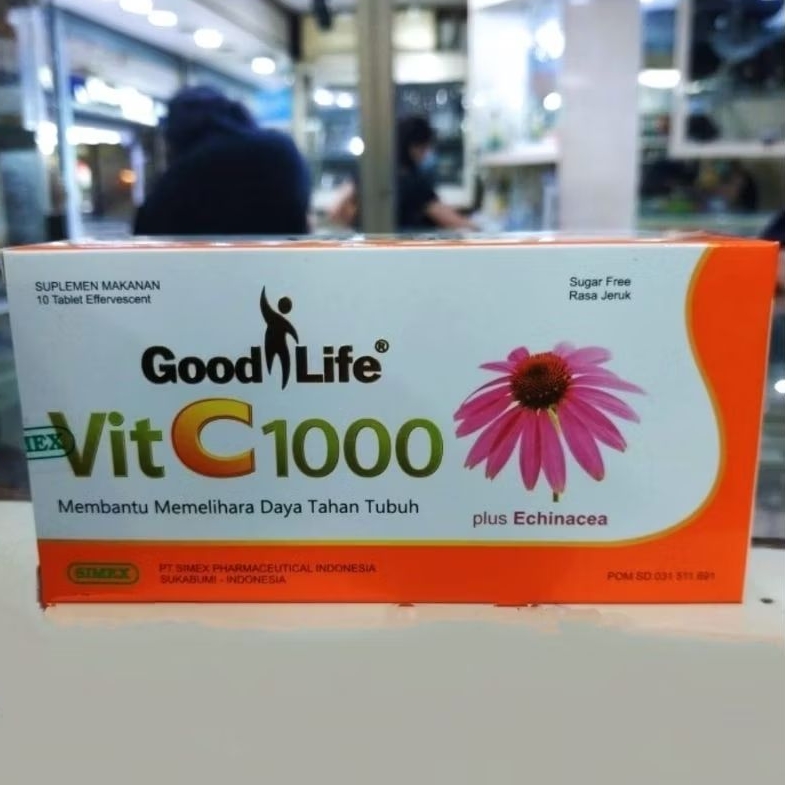 GOOD LIFE VITAMIN C 1000 MG PLUS ECHINACEA BOX ISI 10 TABLET / GOOD LIFE VIT C 1000