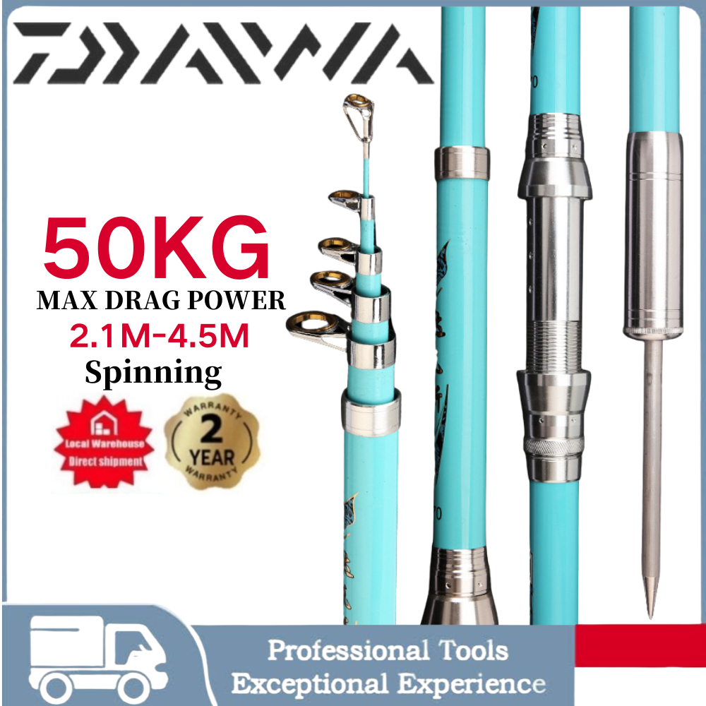 Joran Pancing Laut Dengan Tiang Penyangga 6 Lapisan, Joran Lempar Jauh 210CM-450CM