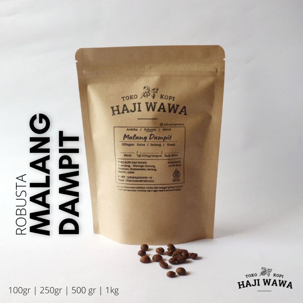 

ROBUSTA MALANG DAMPIT - Toko Kopi Haji Wawa - Kopi Bubuk, Biji Kopi, Coffee Beans, Robusta