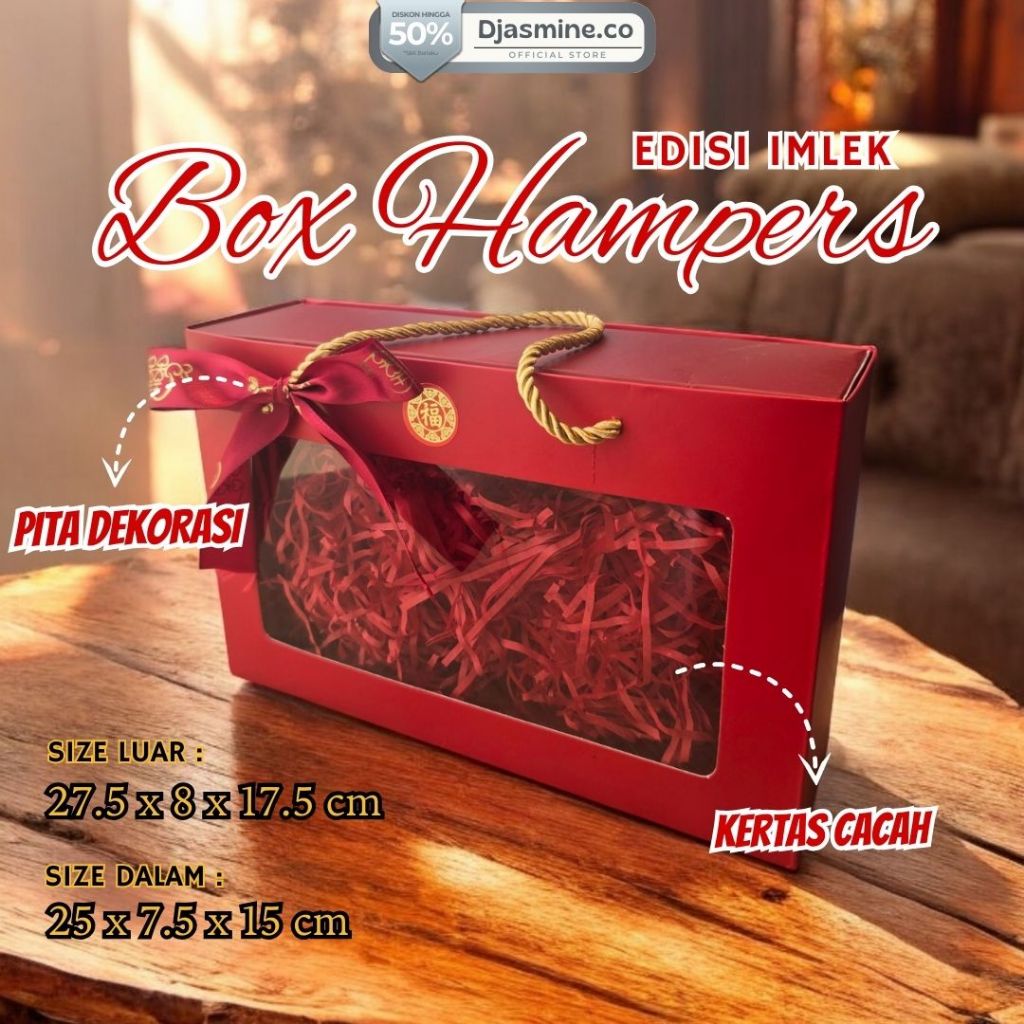 

Box bingkisan imlek dus hampers sincia sliding box motif chinese premium