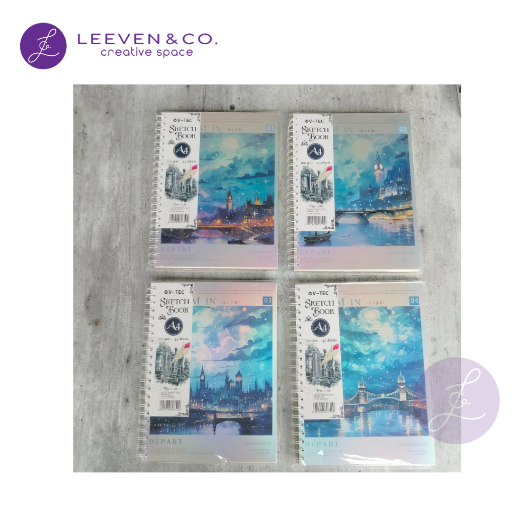 

V-TEC SKETCHBOOK A4 3367 100GSM 45 SHEETS RANDOM COVER