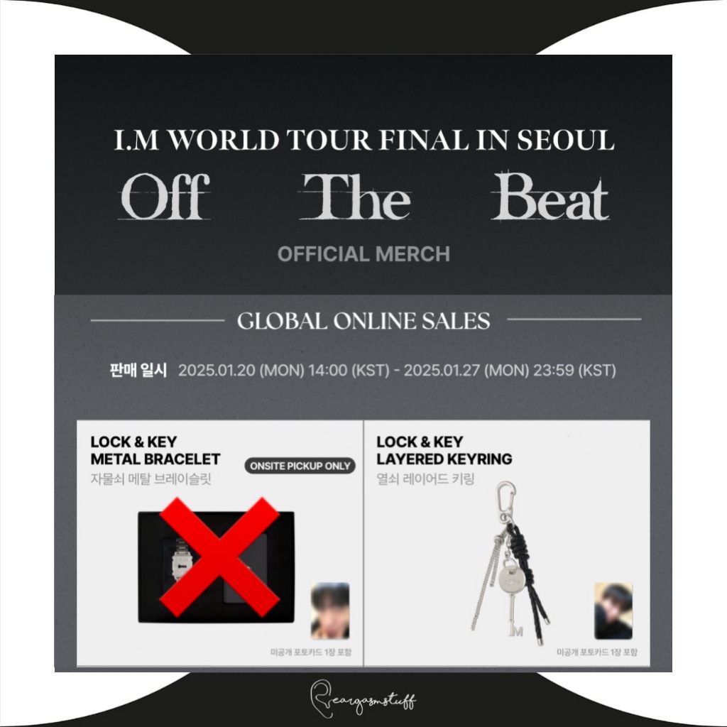 I.M MONSTA X / IM CHANGKYUN WORLD TOUR OFF THE BEAT FINAL IN SEOUL OFFICIAL MERCHANDISE / MERCH / MD
