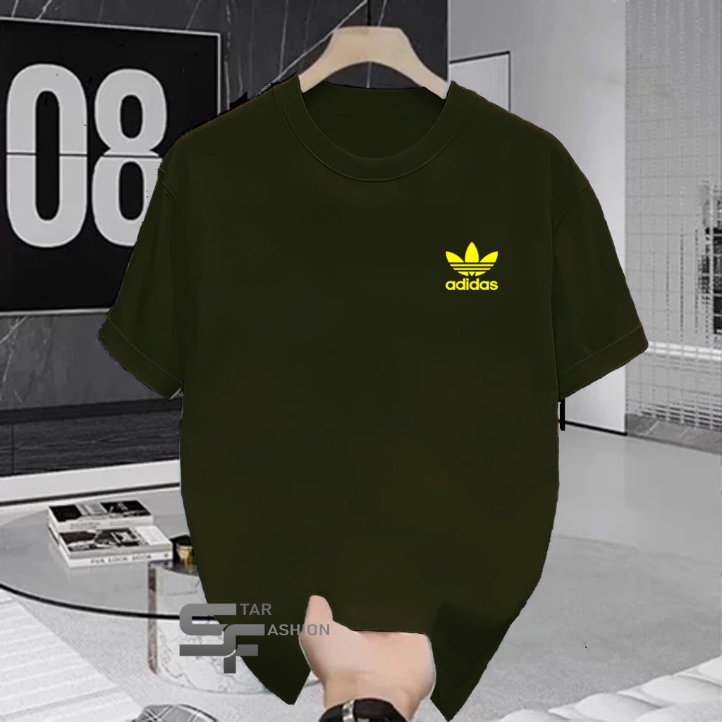 Kaos Pendek Addas Bunga Motif Kuning Kaos Atasan Pria Wanita S M L XL XXL Premium Unisex